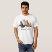 猫のTシャツサポートあなたのローカル救助の中心 Tシャツ (正面フル)