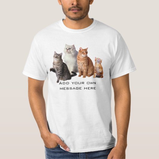 猫のTシャツサポートあなたのローカル救助の中心 Tシャツ (正面)