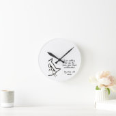 猫はあなたの食糧-おもしろいな猫の時計--を盗みます ラウンド壁時計 (ホーム)