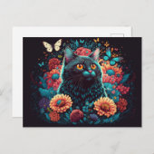 猫はがきで明るい願いをユニーク送る ポストカード (正面/裏面)