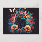 猫はがきで明るい願いをユニーク送る ポストカード (正面)