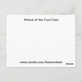猫はがきのクール攻撃 ポストカード (裏面)