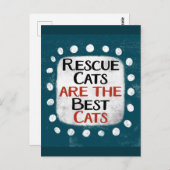 猫はがきはレスキュー最高のキャッツ ポストカード (正面/裏面)