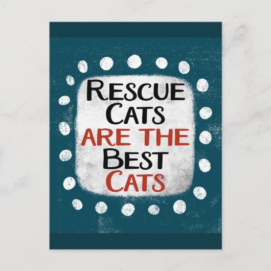 猫はがきはレスキュー最高のキャッツ ポストカード (正面)