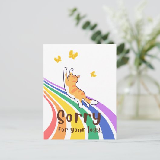 猫はがきを紛失してしまってごめんなさい ポストカード (スタンド正面)