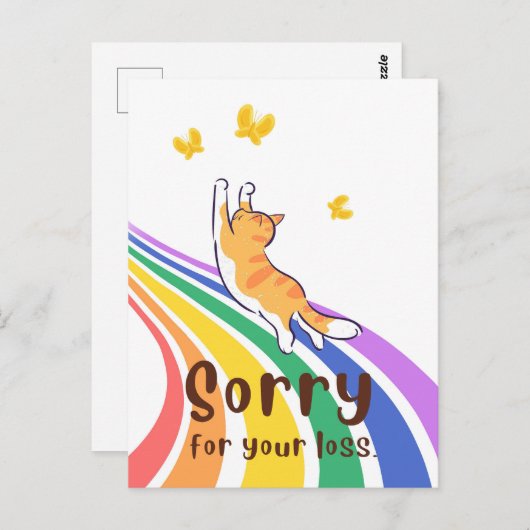 猫はがきを紛失してしまってごめんなさい ポストカード (正面/裏面)