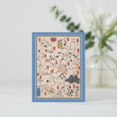 猫はがき：歌川国芳 ポストカード (スタンド正面)