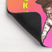 猫はここにクリック言います! ピンクのマウスパッド マウスパッド (コーナー)