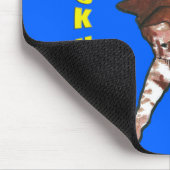 猫はここにクリック言います! 青いマウスパッド マウスパッド (コーナー)