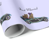 猫はたった今結婚しましたを動かします ラッピングペーパー (ロールコーナー)