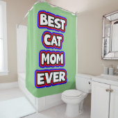 猫はっきりした最高のの母が愛人おもしろいを呼ぶ シャワーカーテン (インサイチュ)