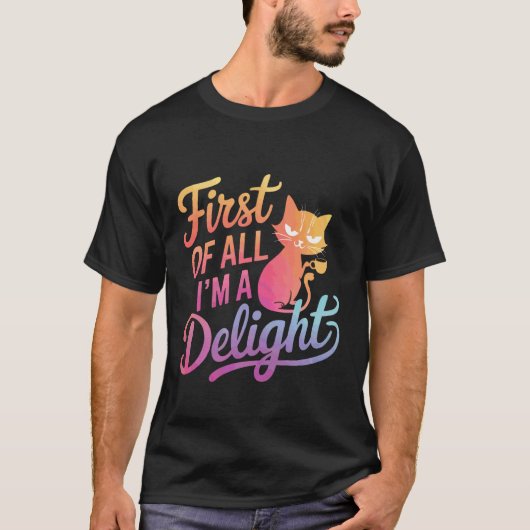 猫はとにかくデライトです 1 Tシャツ (正面)