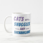 猫はぬくもりと賑やかさ コーヒーマグカップ (左)