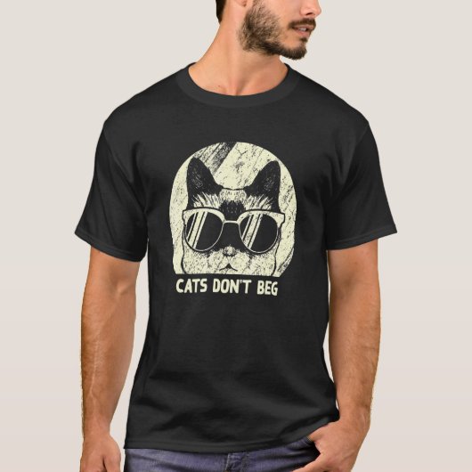 猫はねだらない 猫ママ 猫パパ 幽默 名言 1 Tシャツ (正面)