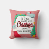 猫はもしクリスマスカードを送るだろうけど クッション (正面)