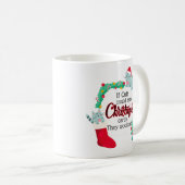 猫はもしクリスマスカードを送るだろうけど コーヒーマグカップ (正面右)