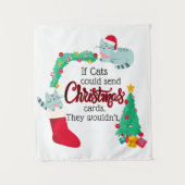 猫はもしクリスマスカードを送るだろうけど タペストリー (正面)