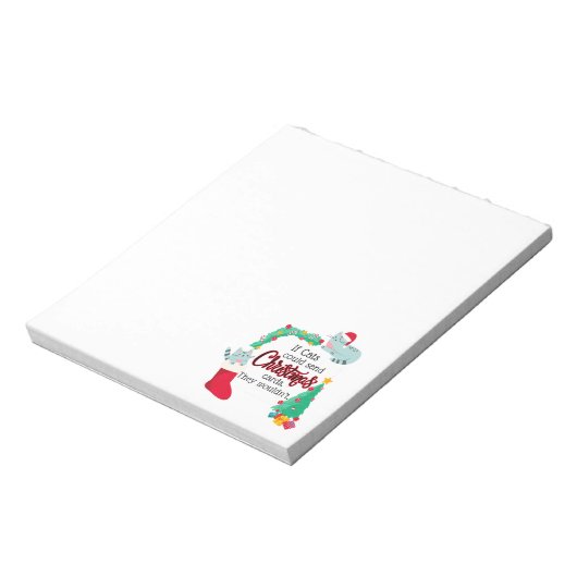 猫はもしクリスマスカードを送るだろうけど ノートパッド (回転)