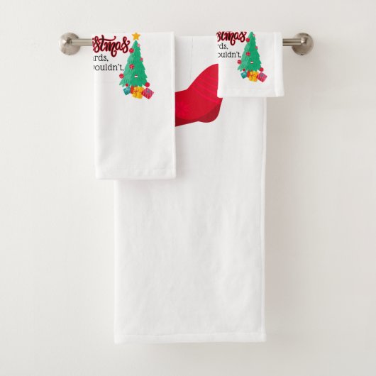 猫はもしクリスマスカードを送るだろうけど バスタオルセット (インサイチュ)