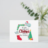 猫はもしクリスマスカードを送るだろうけど ポストカード (スタンド正面)