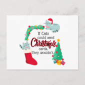 猫はもしクリスマスカードを送るだろうけど ポストカード (正面)