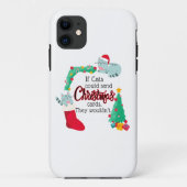猫はもしクリスマスカードを送るだろうけど Case-Mate iPhoneケース (裏面)