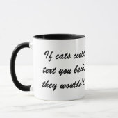 猫はもし文字を… マグカップ (左)