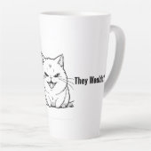 猫はもし文字マグ カフェラテマグ (右アングル)