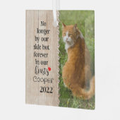 猫はもはや我々の側ではなく、永遠にハートに ガラスオーナメント (正面左)