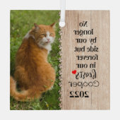 猫はもはや我々の側ではなく、永遠にハートに ガラスオーナメント (裏面)