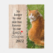 猫はもはや我々の側ではなく、永遠にハートに フリースブランケット (正面)