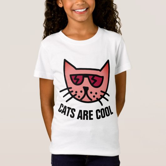 猫はカッコいい可愛い子おもしろいネコTシャツ Tシャツ (正面)