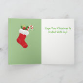 猫はクリスマスが欲しいストッキング シーズンカード (内部)