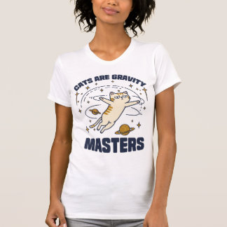 猫はグラビティマスターおもしろい- 宇宙猫 Tシャツ