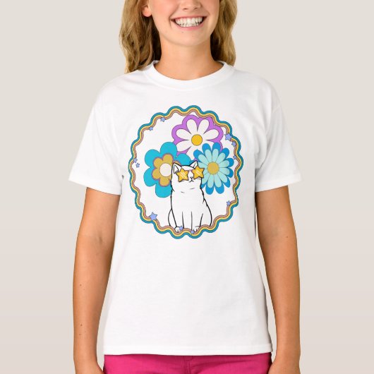 猫はスター Tシャツ (正面)