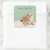 猫はステッカーが多い スクエアシール (バッグ)