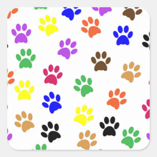 猫はステッカーを付ける スクエアシール