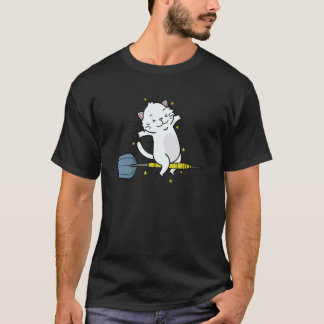 猫はダーツを愛する スポーツ 趣味 ペット Tシャツ