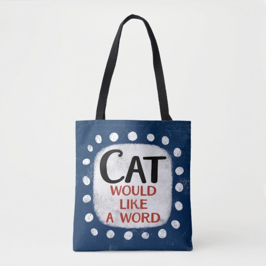 猫はトートバッグを一言欲しい トートバッグ (正面)