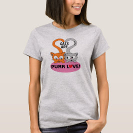 猫はニャーな愛のTシャツ Tシャツ