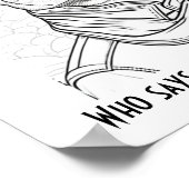 猫はニャーニャーに届かないって誰が言うの？おもしろい猫 ポスター (角)