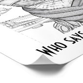 猫はニャーニャーに届かないって誰が言うの?アビシニアン ポスター (角)