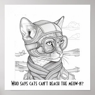 猫はニャーニャーに届かないって誰が言うの？アビシニアン ポスター