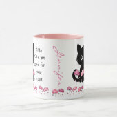 猫はハートに良いブラック子猫 マグカップ (中央)