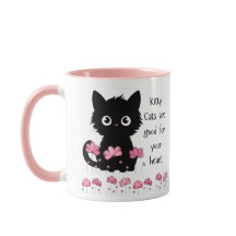 猫はハートに良いブラック子猫