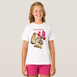 猫はバレンタインデーのハートエレガント Tシャツ