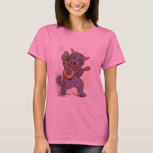 猫はバンジョーを演奏します Tシャツ (正面)