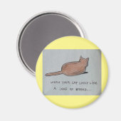 猫はパンに可愛い食べ物おもしろい菓子だ マグネット (正面/裏面)