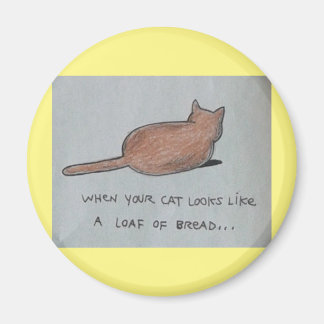 猫はパンに可愛い食べ物おもしろい菓子だ マグネット