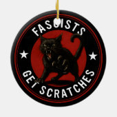 猫はファシストに反対 セラミックオーナメント (裏面)